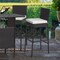 Costway Patio Wicker Barstools Bar Height Chairs W/ Cushions Backyard Off White